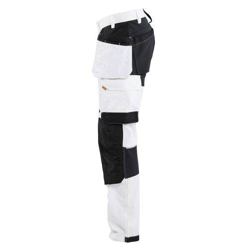 Pantalon peintre stretch 2D avec poches flottantes blanc/noir T38L - BLÅKLÄDER - 177018321099C114 pas cher Secondaire 2 L