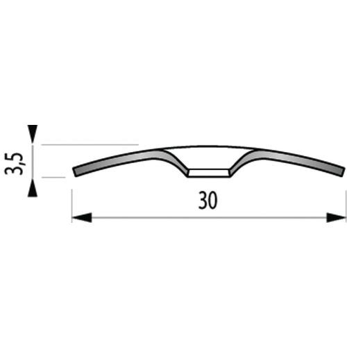 Bande seuil inox à vis 0,73mm - DINAC - 2013000 pas cher Secondaire 1 L