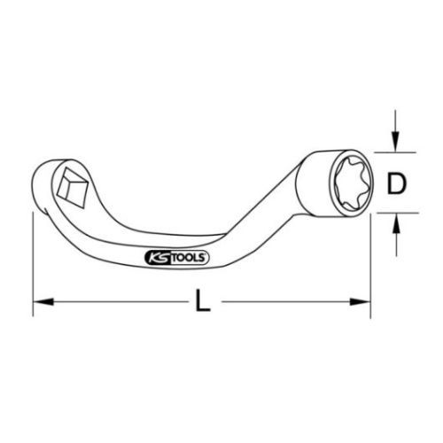 Clé Torx E20 pour écrous de culasse man 1/2 '' KS TOOLS 455.0016 photo du produit Secondaire 1 L