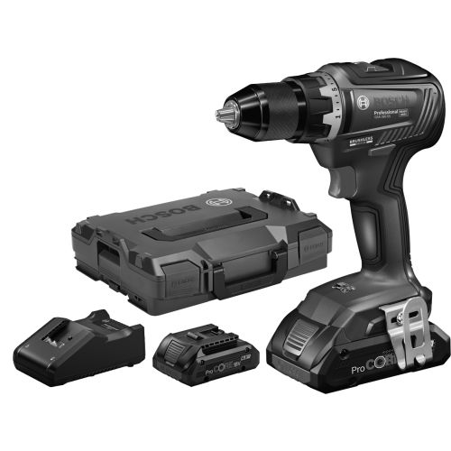 Perceuse-visseuse 18V GSR 18V-55 Professional + 2 batteries Procore 4Ah + chargeur + coffret L-BOXX - BOSCH - 06019H5204 pas cher