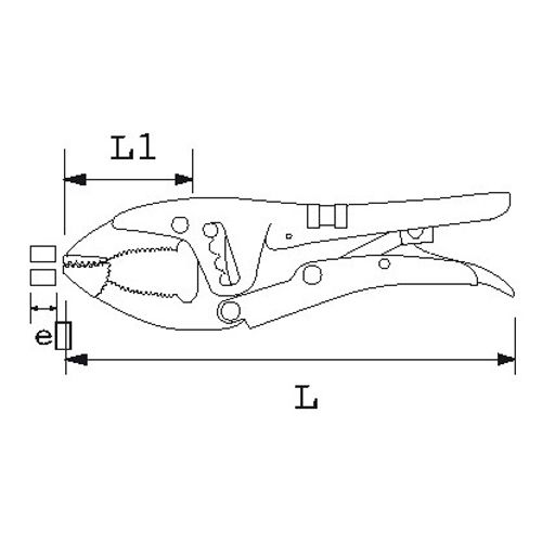 Pince-étau grande capacité 220mm - SAM OUTILLAGE - 212-22 pas cher Secondaire 1 L