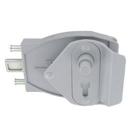 Serrure Tirard EE &agrave; bouton poussoir gris - EE571301 photo du produit Principale M