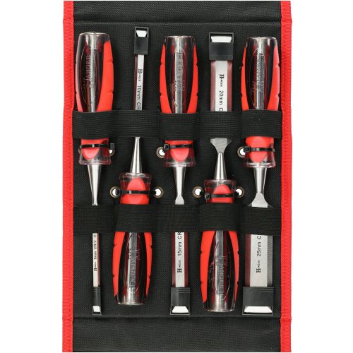 Set de 5 ciseaux à bois XPRO à frapper 6 - 10 - 15 - 20 - 25 mm HANGER 110591 photo du produit Secondaire 4 L