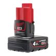 Batterie RED LITHIUM 12 V M12 B4 4 Ah MILWAUKEE 4932430065 photo du produit Secondaire 1 S