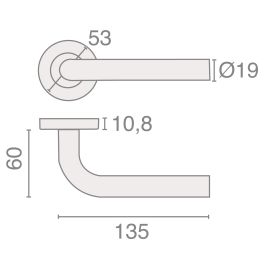 Béquille double JADE Héraclès sur rosace inox 1194 - B-INOX-01 pas cher Principale M