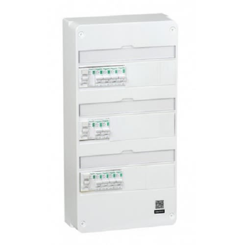 Coffret 3 rangées 13 modules peignable 2ID 63 A + 1ID 40A + 10 disjoncteurs XP SCHNEIDER ELECTRIC R9H313SP06 photo du produit Principale L