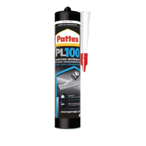 Colle fixation PL100 High Tack blanc 380g - PATTEX - 1726674 pas cher Principale L