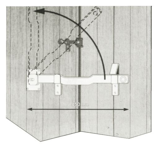 Barre volets fléaux 450mm blocage automatique - HERCULE - 4401 pas cher Principale L