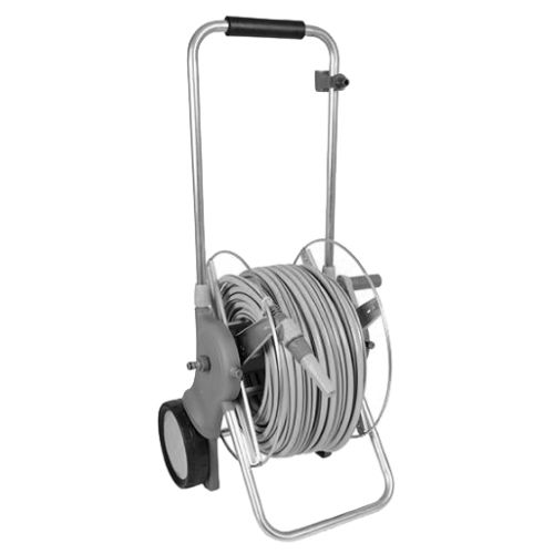 Grand dévidoir chariot métallique avec tuyau de 30m et raccords - HOZELOCK - 2461R0000 pas cher