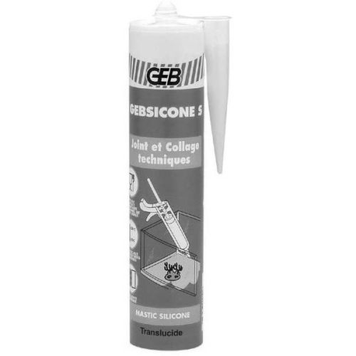 Mastic silicone d’étanchéité translucide GEBSICONE S cartouche 310ml - GEB - 890051 pas cher