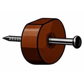 Taquet &agrave; clouer Monin demi rond diam&egrave;tre 15 mm marron - 521 430 pas cher Principale M