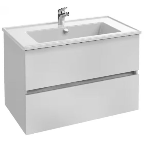 Meuble sous plan vasque TOLBIAC 80cm 2 tiroirs blanc m&eacute;lamine - JACOB DELAFON - EB2352-NWT pas cher