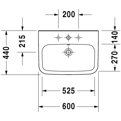 Colonne de lavabo DURASTYLE blanc - DURAVIT - 858290000 photo du produit Secondaire 2 L