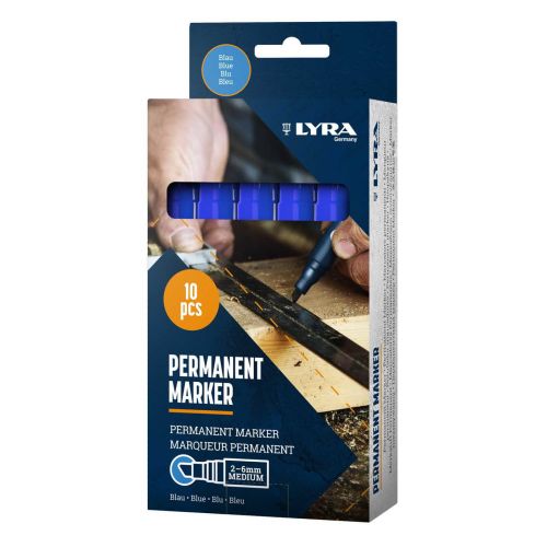 Marqueur à pointe biseautée bleue - LYRA - L4010051 pas cher Secondaire 1 L
