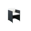 Table jardin cube acier noir 4 fauteuils photo du produit Secondaire 2 S