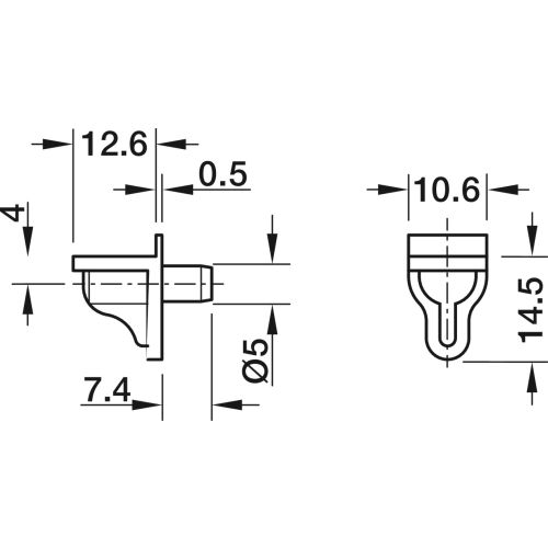 Taquet plastique de console boîte de 100 - HAFELE - 282-12-705-BT100 pas cher Secondaire 1 L