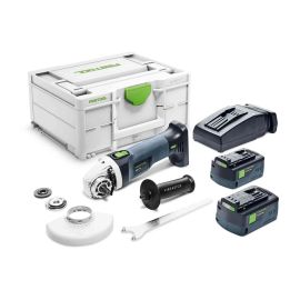 Meuleuse d'angle 18 V Festool AGC 18-125 5,2 EBI-Plus + 2 batteries 5,2 Ah + chargeur TCL 6 - 577241 pas cher Principale M