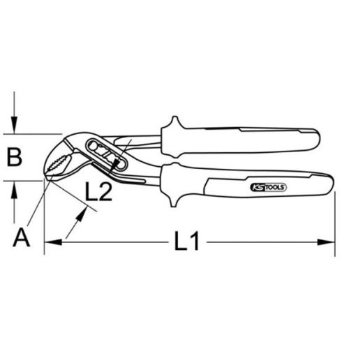 Pince multiprises gainée 10'' / 0 - 36 mm KS TOOLS 115.2001 photo du produit Secondaire 2 L