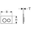 Plaque de déclenchement double touche OMEGA 20 anneaux chromé brillant - GEBERIT - 115.085.KJ.1 pas cher Secondaire 1 S