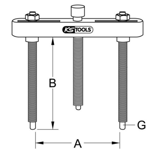 Potence de décolleur de roulements 45 - 140 mm KS TOOLS 605.0112 photo du produit Secondaire 1 L