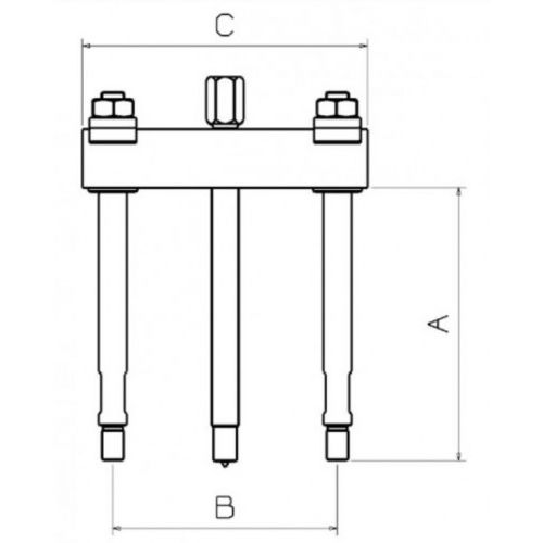Contre appui d'extraction 173 à 445 mm - SAM OUTILLAGE - EX-112-T1N pas cher Secondaire 1 L