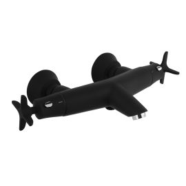 Mitigeur bain-douche thermostatique ADAGIO Ramon Soler 913901SNM noir mat poign&eacute;es en laiton - 91C306121 pas cher Principale M