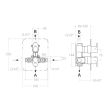 Mitigeur bain-douche thermostatique à encastrer 2 voies ALEXIA 368712SOC - RAMON SOLER - 36D302474 pas cher Secondaire 1 S