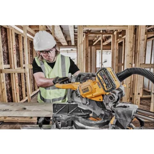 Scies à onglets 54 V XR FLEXVOLT 305 mm + batterie 9/3 Ah + chargeur DEWALT DCS781X2-QW photo du produit Secondaire 23 L