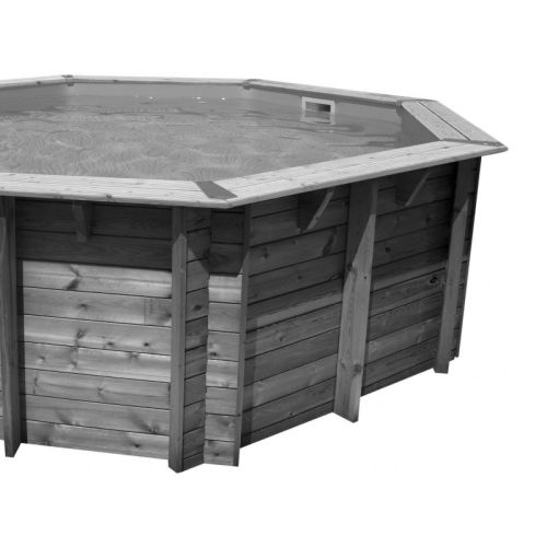 Liner 75/100 PVC bleu pour piscine en bois OCEA octogonale 400x610 H130cm - UBBINK - 7514006 pas cher Secondaire 1 L