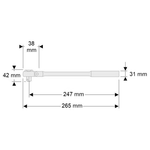 Cliquet 1/2'' paume de main articulé - FACOM - S.143A pas cher Secondaire 1 L