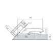 Charnière Clip Top ouverture 95° pour porte sortante d'angle -45° à visser - BLUM - CHA79B3450 pas cher Secondaire 5 S