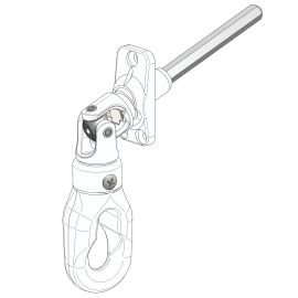 Sortie de caisson 30° à anneau Cherubini platine en nylon 22x45 mm tige d'entrainement hexagonale 7x320 mm ASS – 80017037OC16 photo du produit Principale M