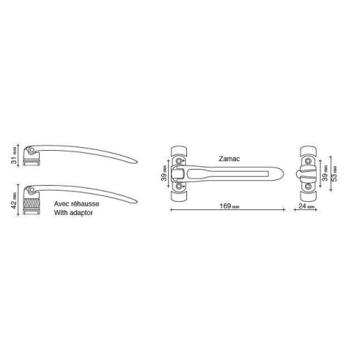 Entrebaîlleur de sécurité MOST pour porte couleur chromé SOCONA M1 photo du produit Secondaire 1 L