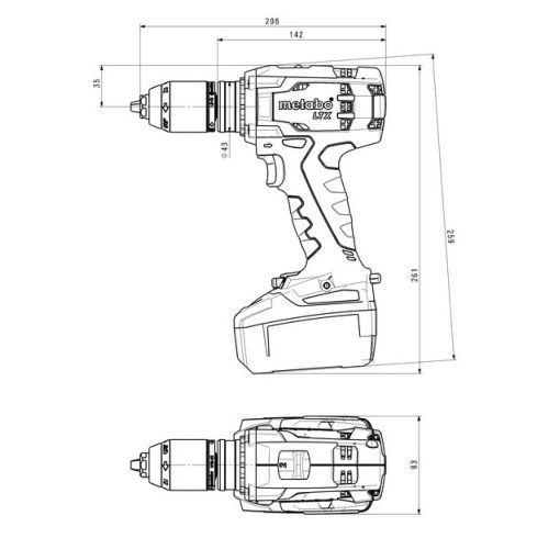 Perceuse visseuse sans-fil Metabo BS 18 LTX Impuls 18 V + 2 batteries 4.0 Ah + chargeur + METABOX photo du produit Secondaire 5 L