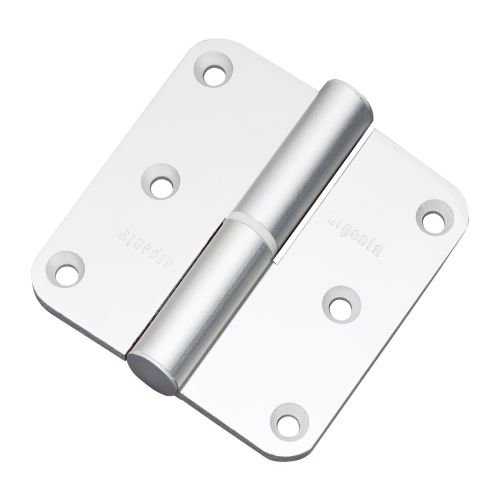 Paumelle aluminium blanc RAL9010 80x80mm gauche - ARGENTA - 8080603 pas cher Secondaire 1 L