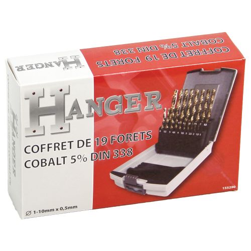 Coffret de 19 forets cobalt 5% - HANGER - 155290 pas cher Secondaire 4 L