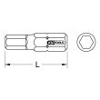 Embout de vissage 6 pans 30 mm 5/16'' 10 mm KS TOOLS 911.5129 photo du produit Secondaire 1 S