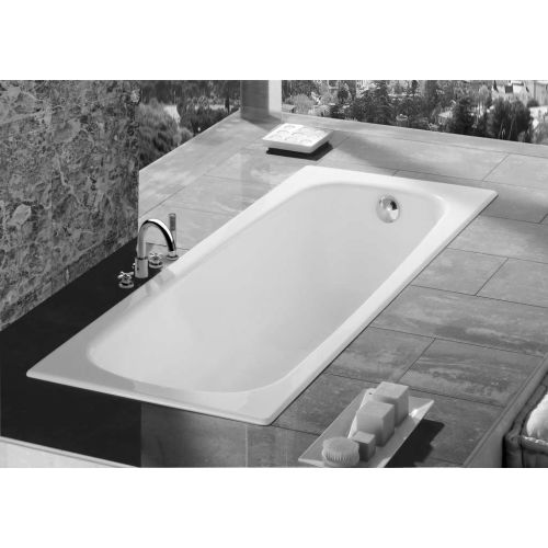 Baignoire CONTESA en acier 1 trou D 35 mm fond antidérapant blanc L 170cm – ROCA - A2358J6000 pas cher Secondaire 1 L