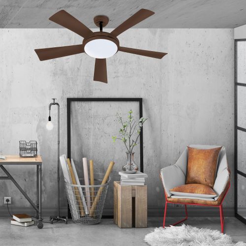 Ventilateur de plafond 38 W Wallis 132 cm chocolat FARELEK 112435 photo du produit Secondaire 3 L