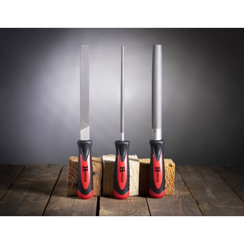 Set de 3 limes emmanchées demi-douces longueur 200 mm HANGER 110390 photo du produit Secondaire 2 L