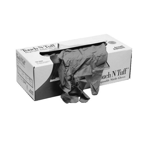 Boîte de 100 gants jetables nitriles jetables Touch N TUFF vert TL/9 - ANSELL - 92500T9 pas cher