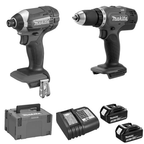 Pack de 2 machines 18V LXT (DTD152 + DDF453) + 2 batteries 3Ah + chargeur + Makpac - MAKITA - DLX2141JX2 pas cher