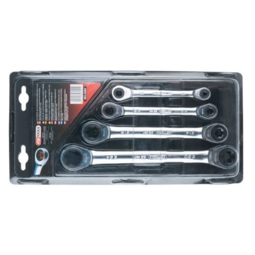 Jeu de 4 clés polygonales à cliquet Torx et Gearplus KS TOOLS 503.4364 photo du produit Principale L