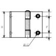 Charnière coudée 44 X 17 X1,5 mm pour porte 16 mm MONIN 426030 photo du produit Secondaire 1 S