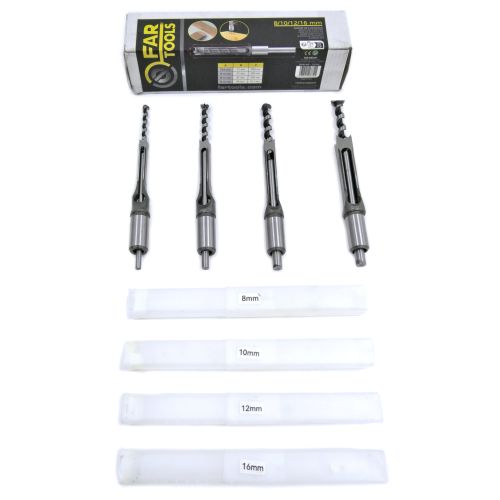Coffret de 4 couteaux de mortaisage 4 - 10 - 12 - 16 mm FARTOOLS 113772 photo du produit Secondaire 1 L
