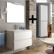 Ensemble meuble de salle de bain 70cm simple vasque + colonne de rangement hibernian (bois blanchi) BALEA - COSYNEO - INGBALEA70COLHIB pas cher