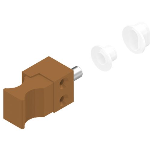 Verrou de condamnation longueur 14,5mm laqué brun RAL1247 - LA CROISEE DS - DS6220-097 pas cher