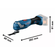 Outil oscillant 18 V GOP 18V-34 (Sans batteri ni chargeur) + kit accessoires en coffret L-BOXX BOSCH 06018G2002 photo du produit Secondaire 2 S