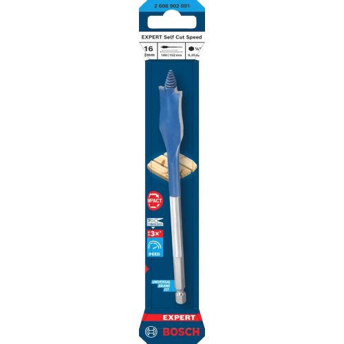 M&egrave;che &agrave; bois plate Self Cut Speed 16 x 152 mm BOSCH EXPERT 2608902091 photo du produit Secondaire 5 L