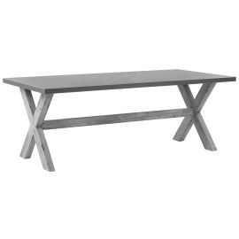 Table de jardin WOODY ciment / acacia - SETWOODY pas cher Principale M